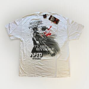 2007 Afro Samurai XL Shirt Nothing Personal Revenge OG Gonzo Anime WuTang White